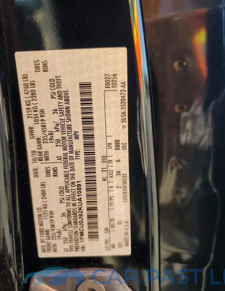 1FMCU0J92KUA10891# 14