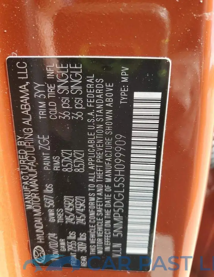 5NMP5DGL5SH099909# 13