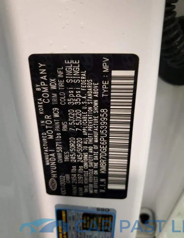 KM8R7DGE6PU539958# 13