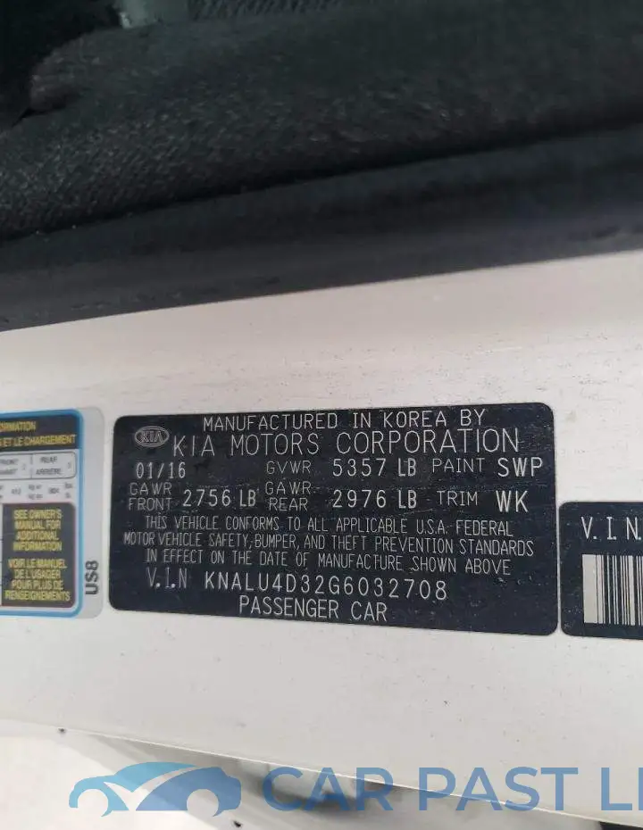 KNALU4D32G6032708# 13