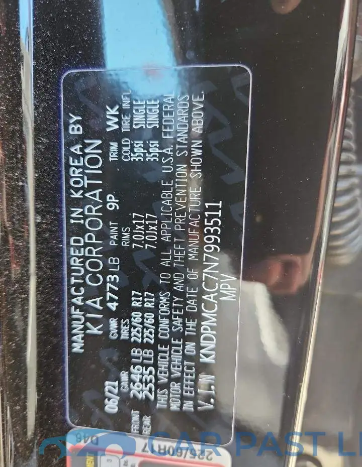 KNDPMCAC7N7993511# 12