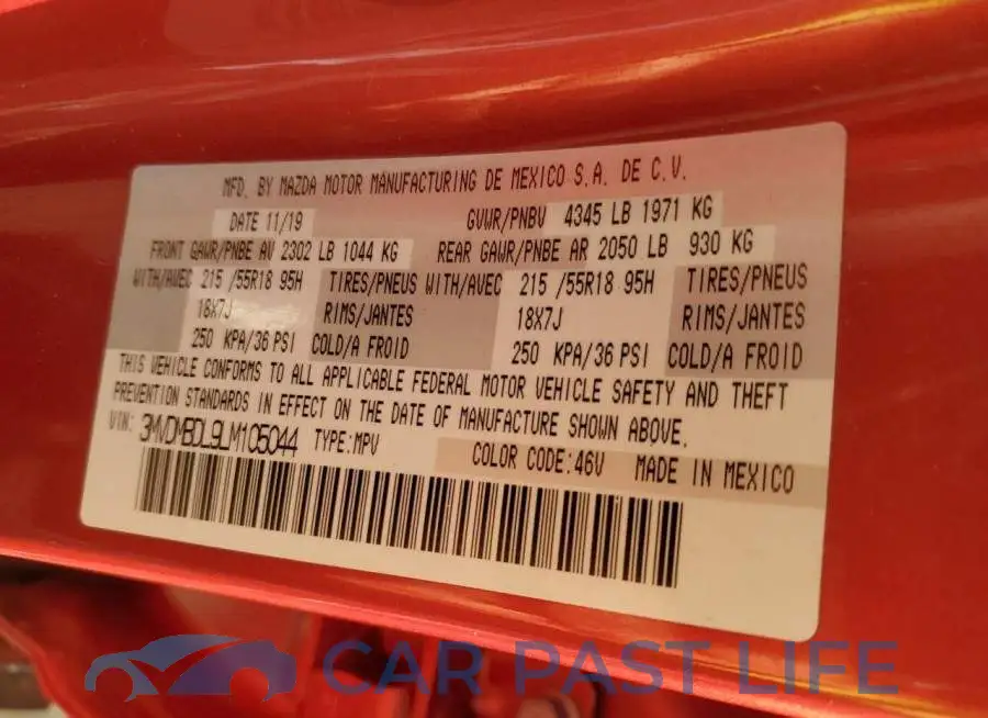 3MVDMBDL9LM105044# 13