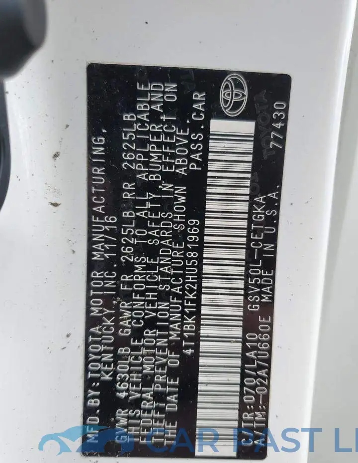 4T1BK1FK2HU581969# 12
