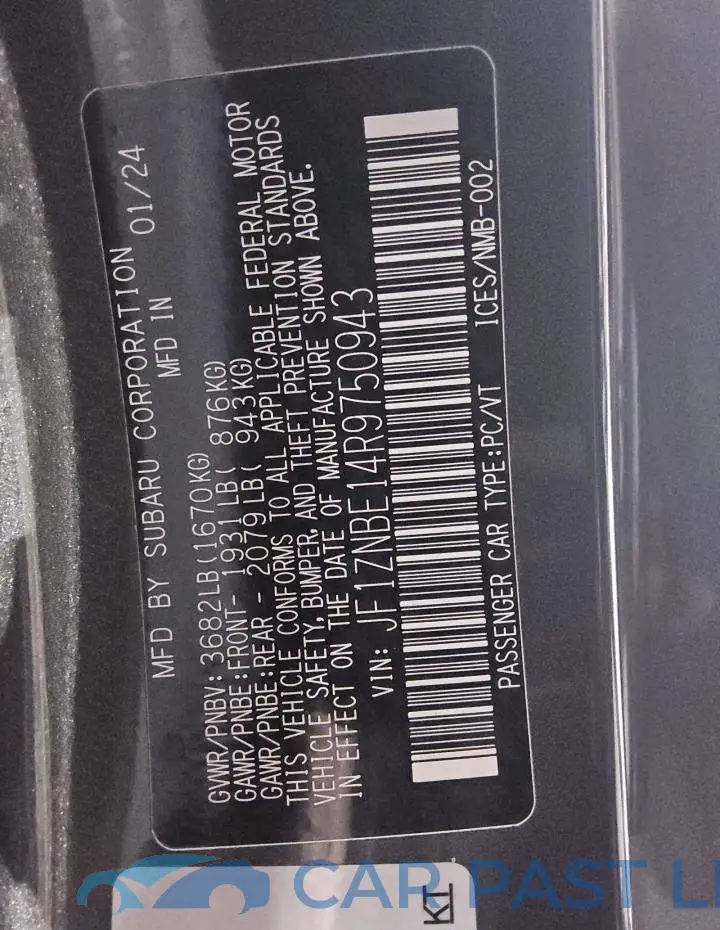 JF1ZNBE14R9750943# 12