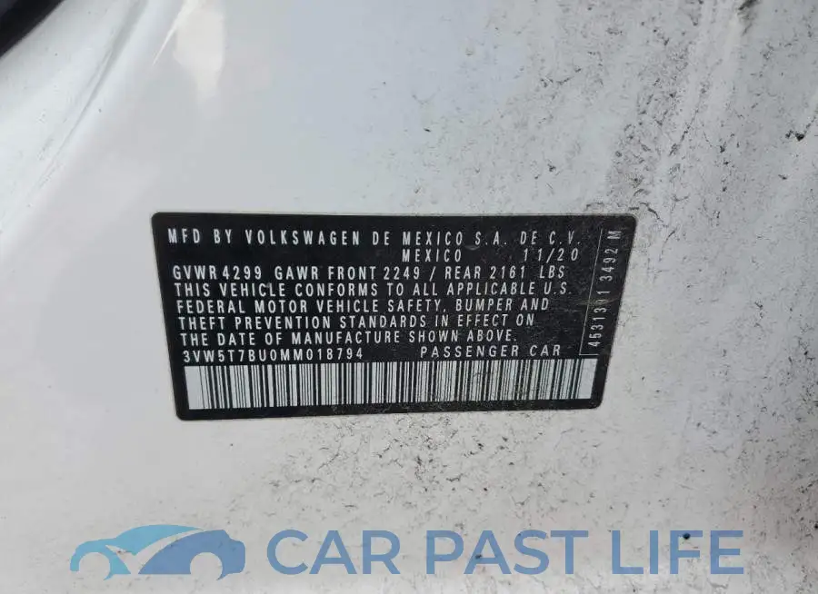 3VW5T7BU0MM018794# 13