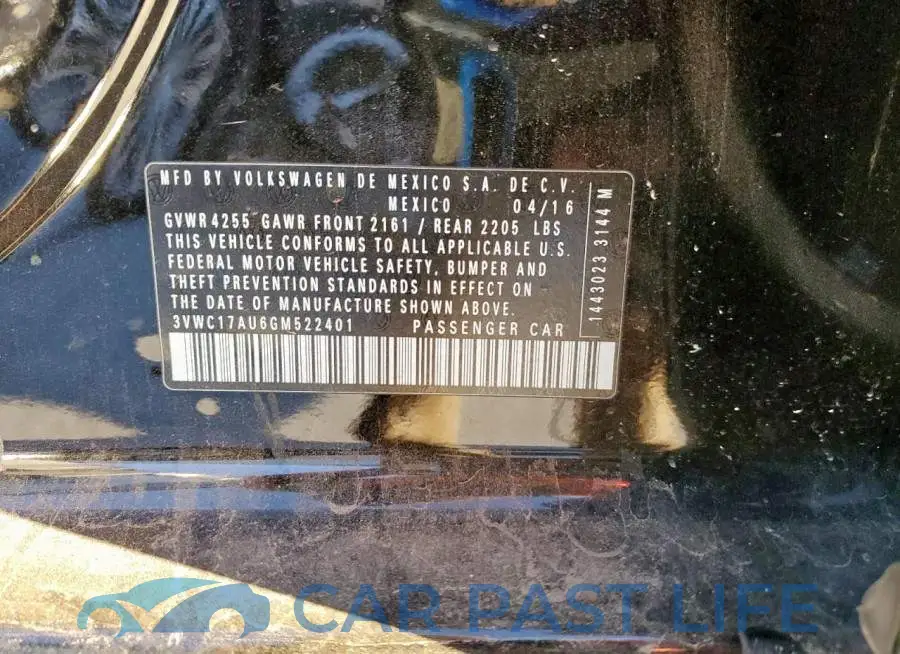 3VWC17AU6GM522401# 13