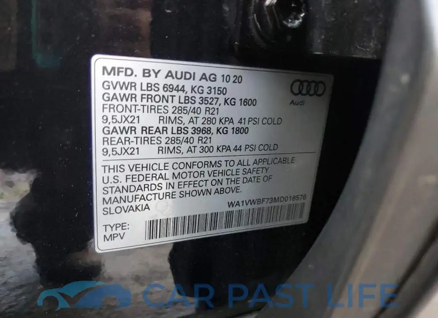 WA1VWBF73MD016576# 14