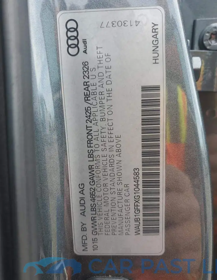 WAUB1GFFXG1044583# 12