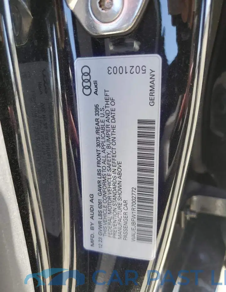 WAUEJBFW1R7002772# 12