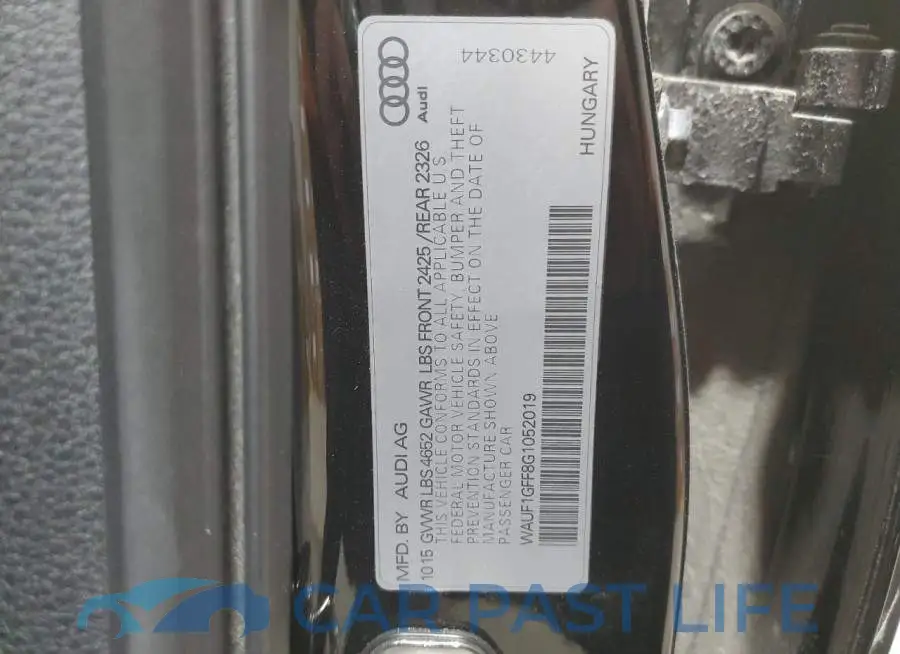 WAUF1GFF8G1052019# 12