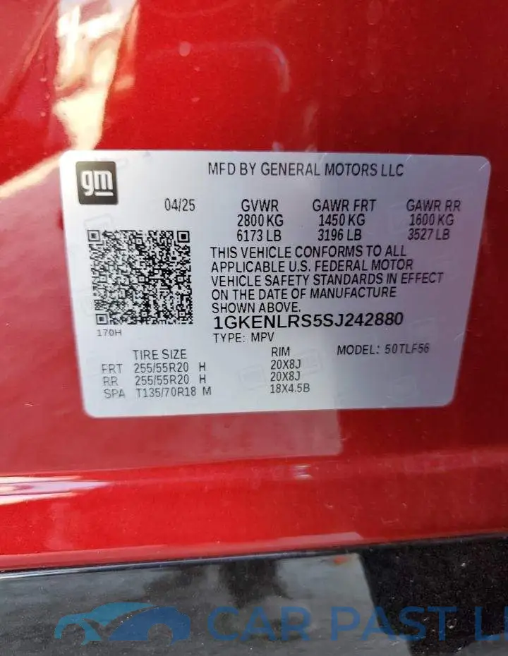 1GKENLRS5SJ242880# 13