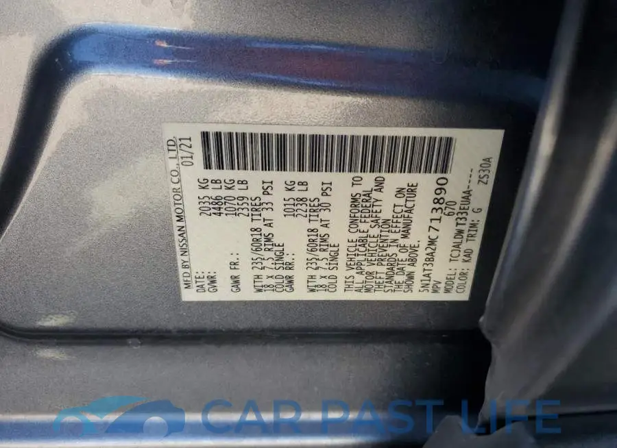 5N1AT3BA2MC713890# 13