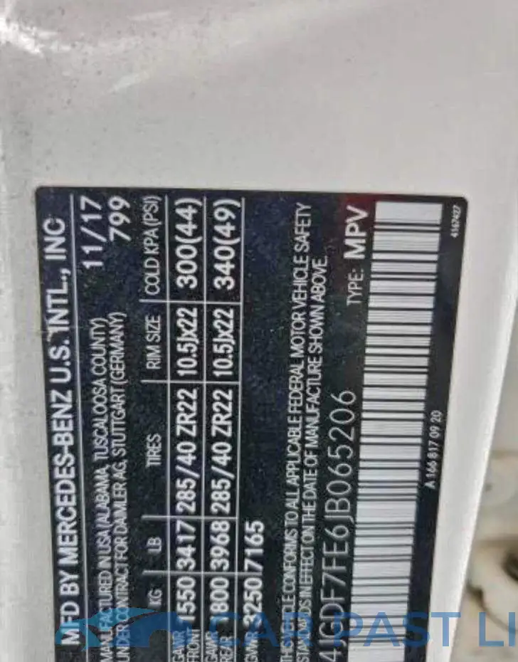 4JGDF7FE6JB065206# 10