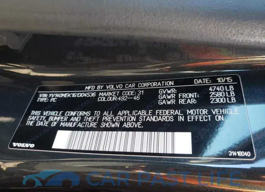 YV140MEK1G1304536# 12