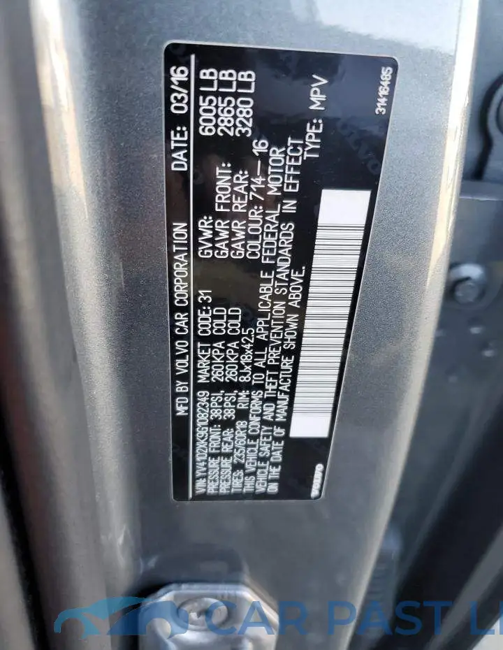 YV4102XK9G1082349# 13