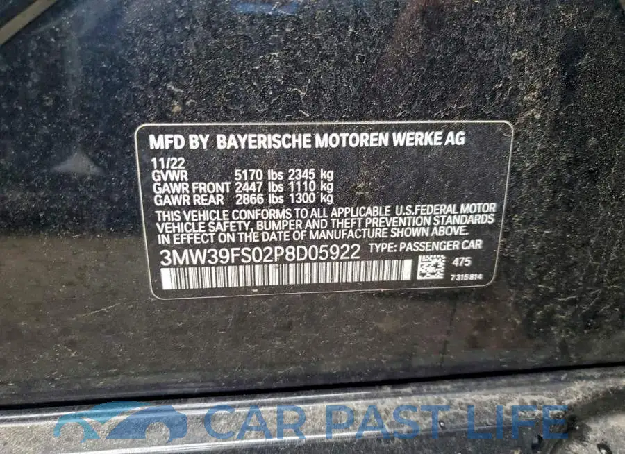 3MW39FS02P8D05922# 12