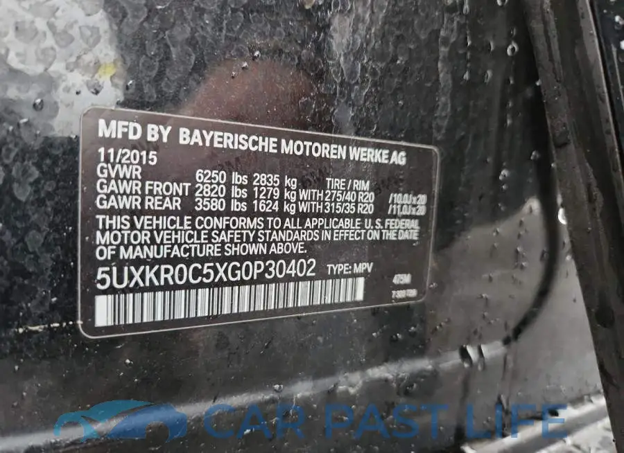5UXKR0C5XG0P30402# 12