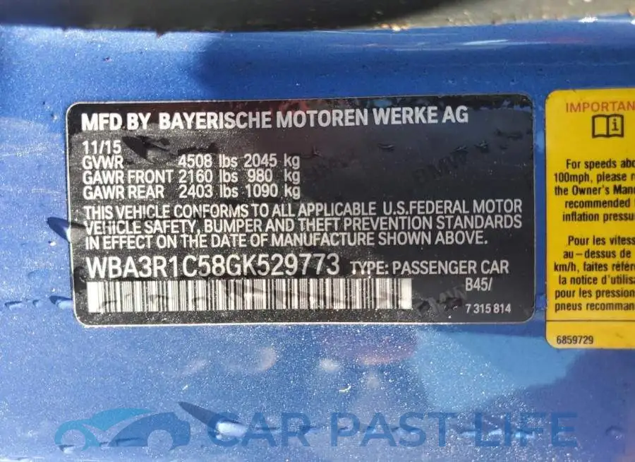 WBA3R1C58GK529773# 12