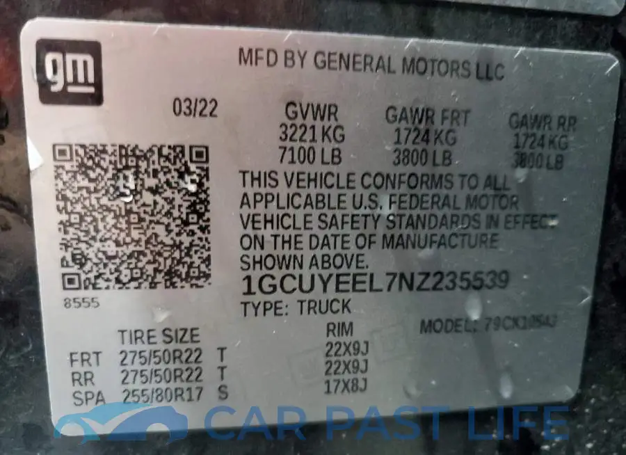 1GCUYEEL7NZ235539# 12