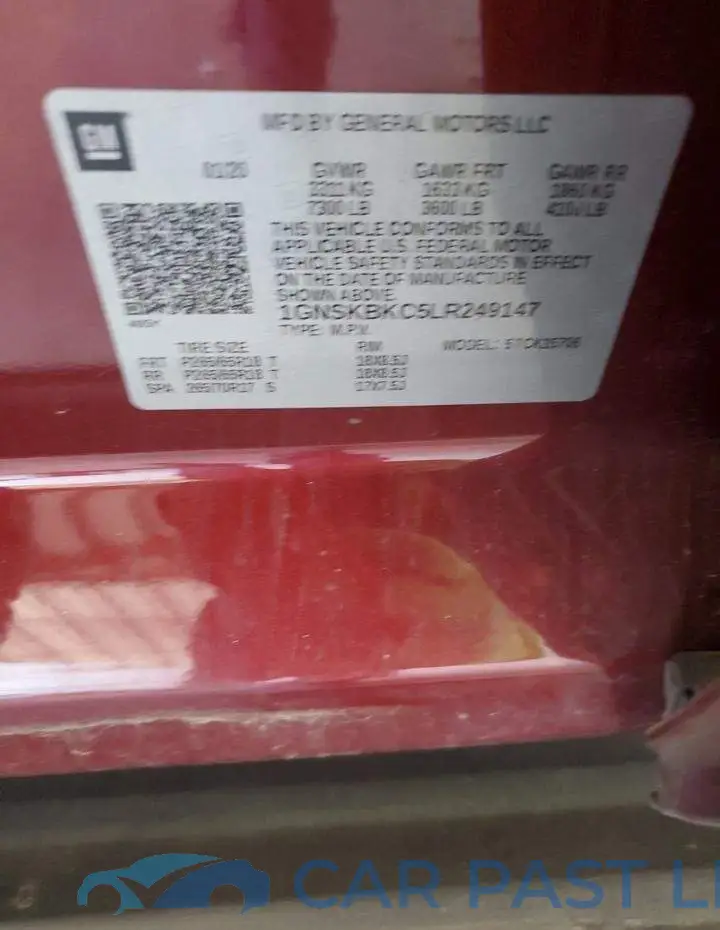 1GNSKBKC5LR249147# 13