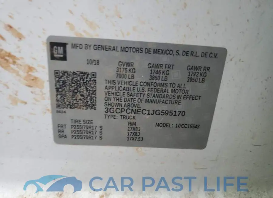 3GCPCNEC1JG595170# 12