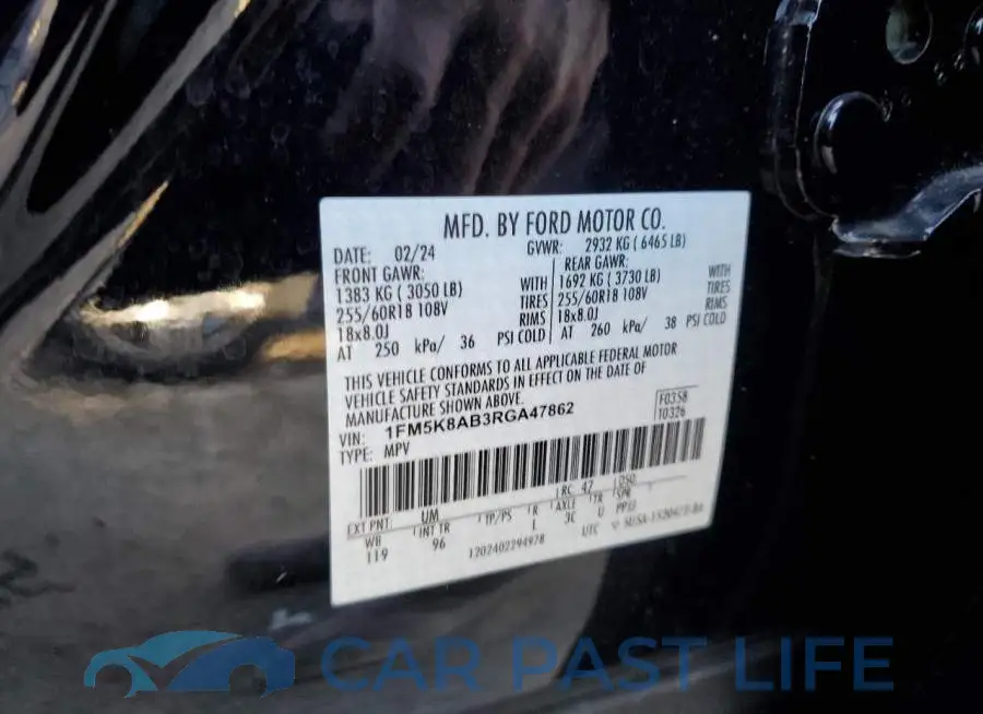1FM5K8AB3RGA47862# 13