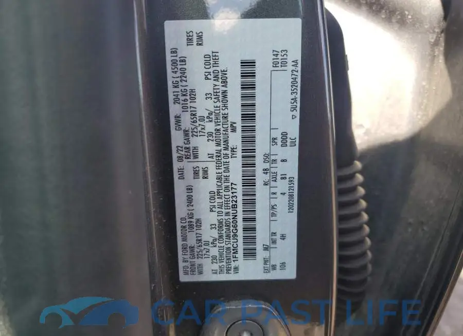 1FMCU9G60NUB23177# 13