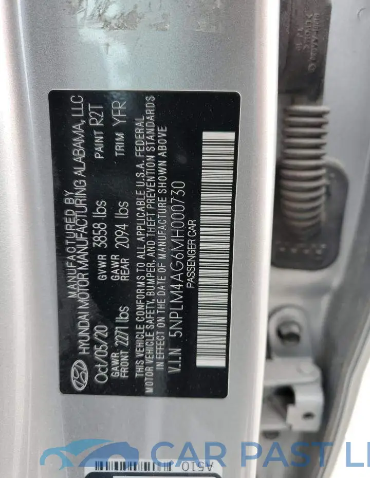5NPLM4AG6MH000730# 12