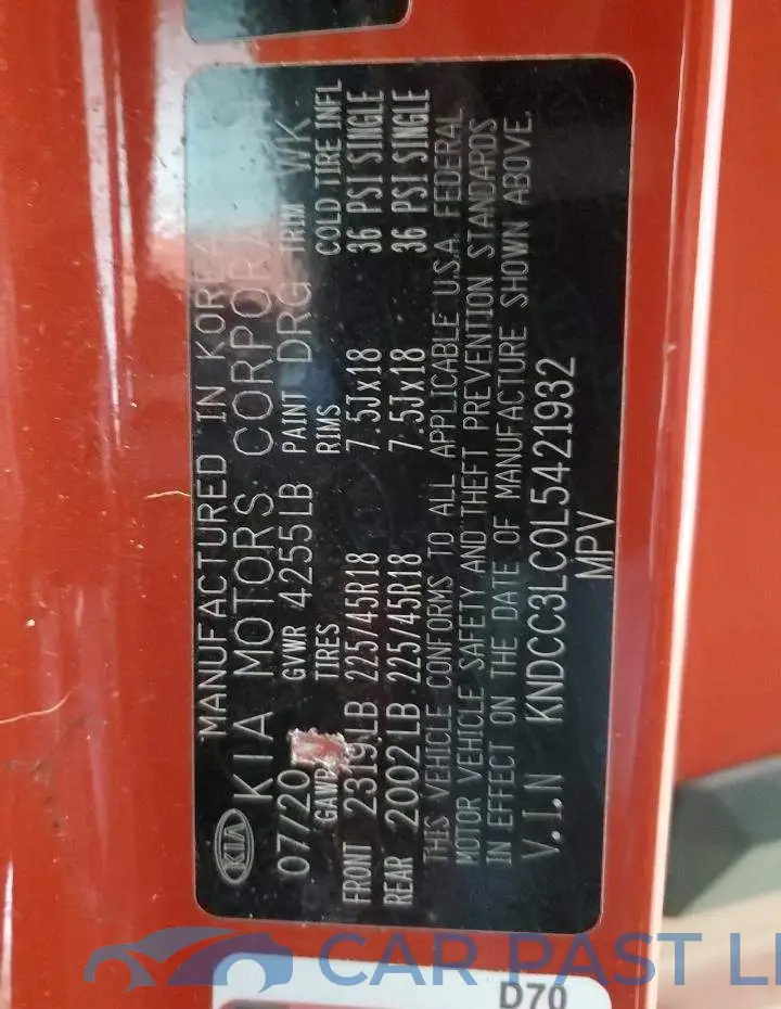 KNDCC3LC0L5421932# 13