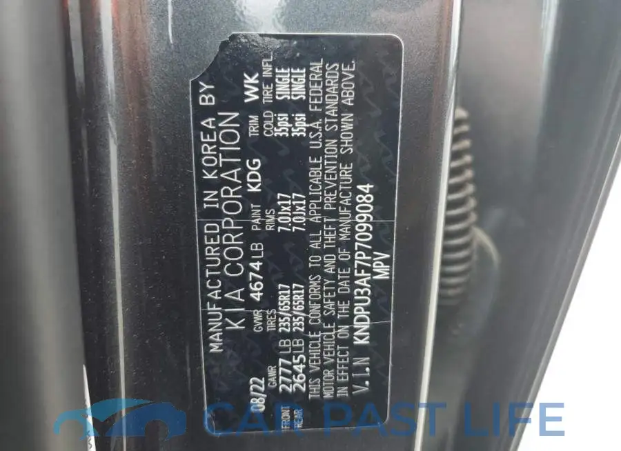 KNDPU3AF7P7099084# 13