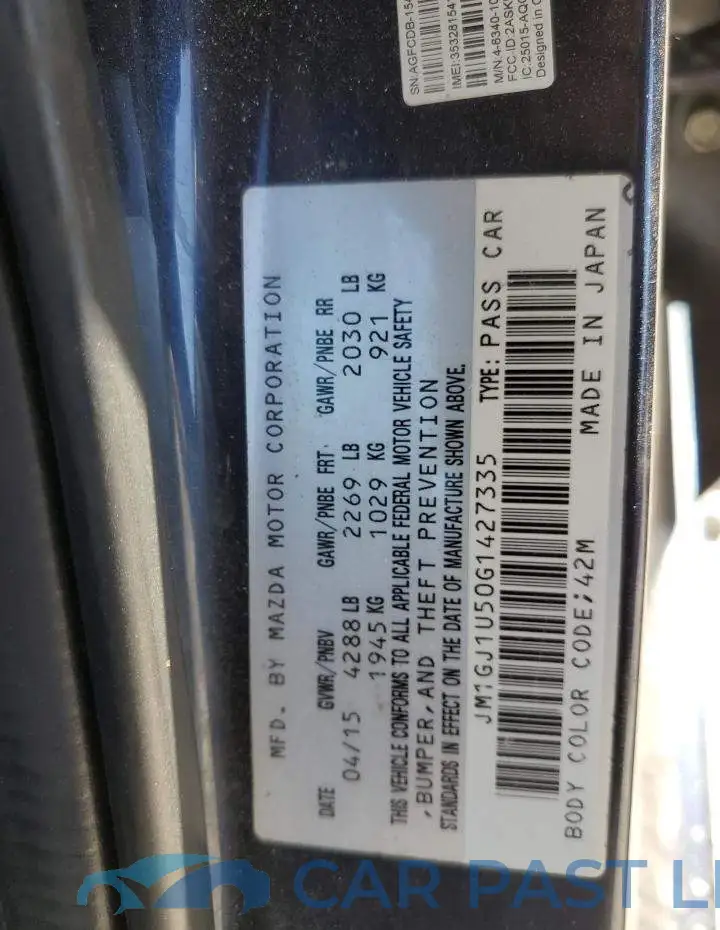JM1GJ1U50G1427335# 12