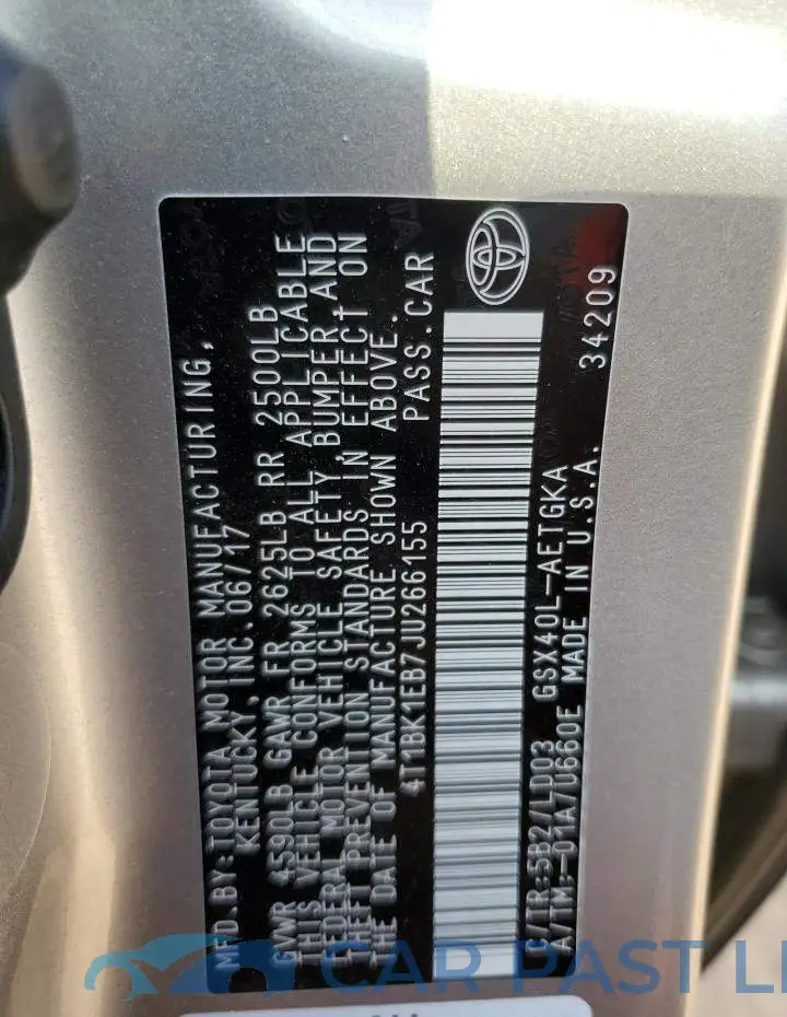 4T1BK1EB7JU266155# 13