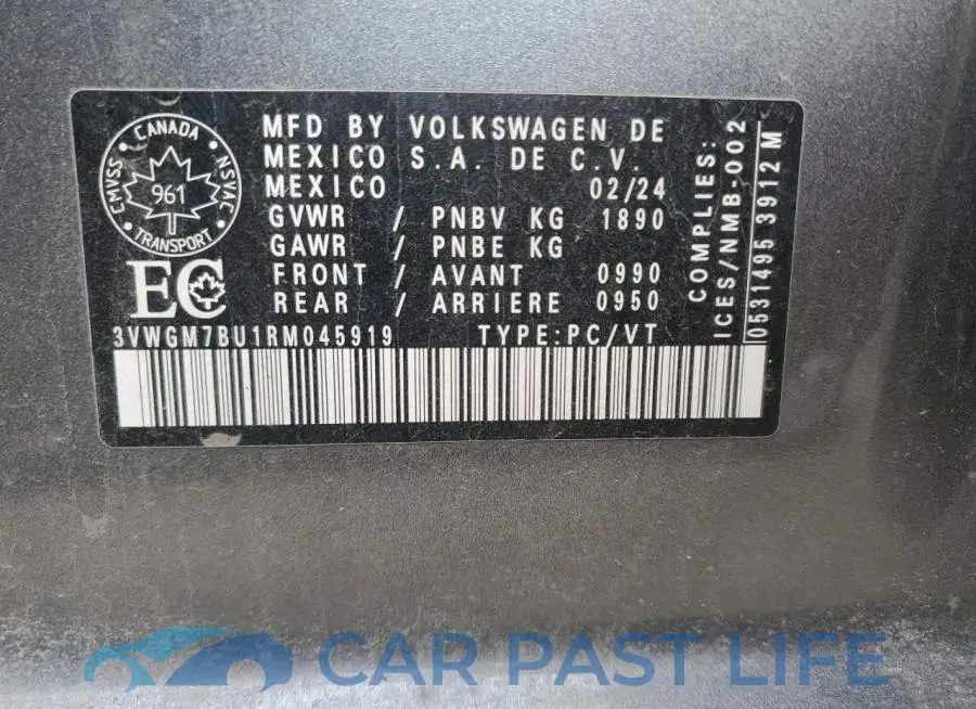 3VWGM7BU1RM045919# 12