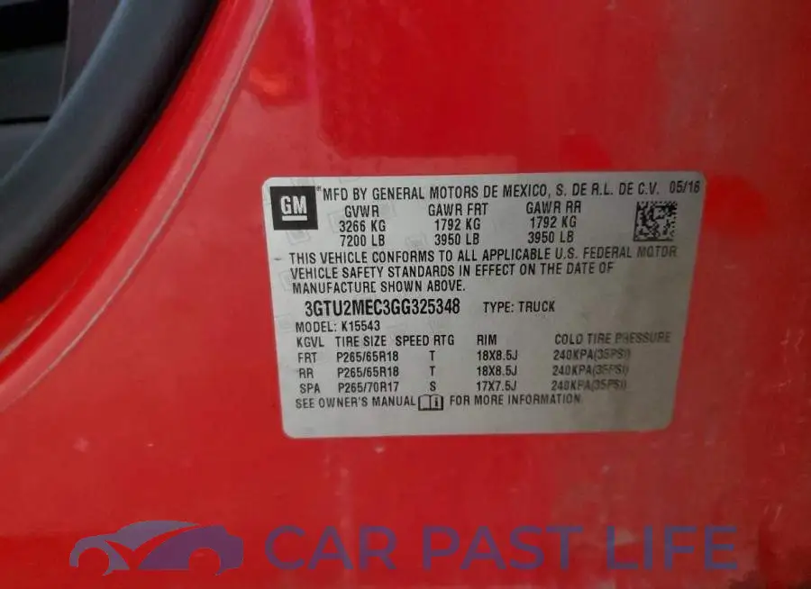3GTU2MEC3GG325348# 12