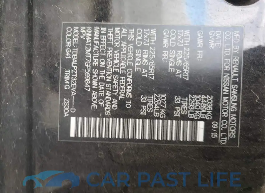 KNMAT2MT7GP599847# 12