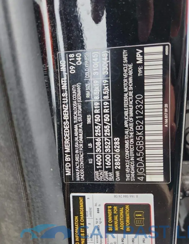 4JGDA5GB5KB212320# 13
