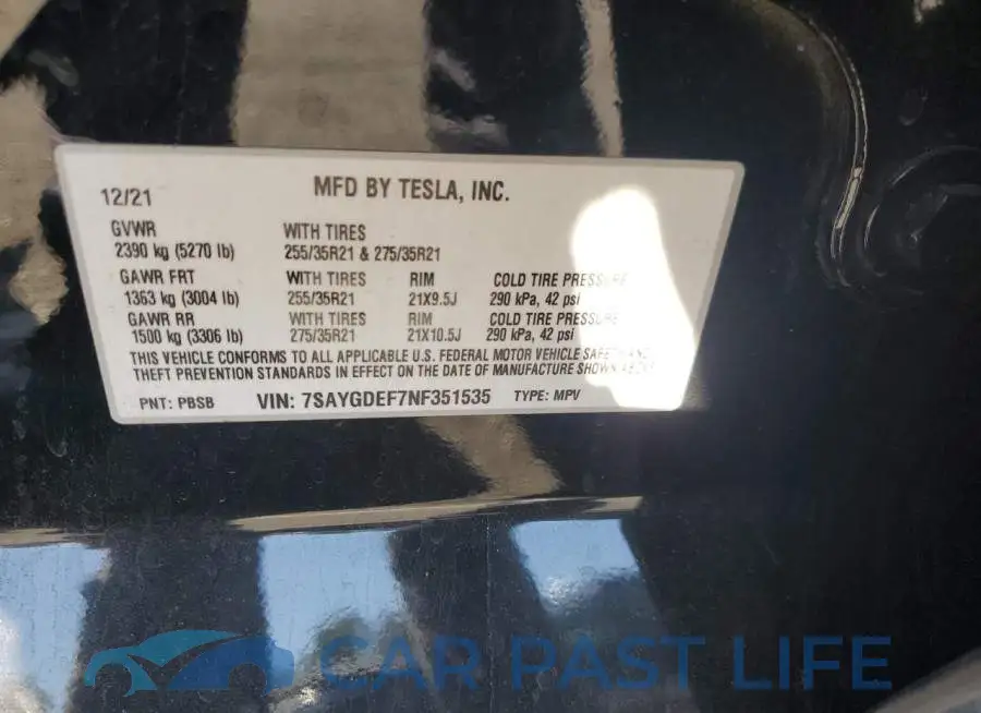 7SAYGDEF7NF351535# 13