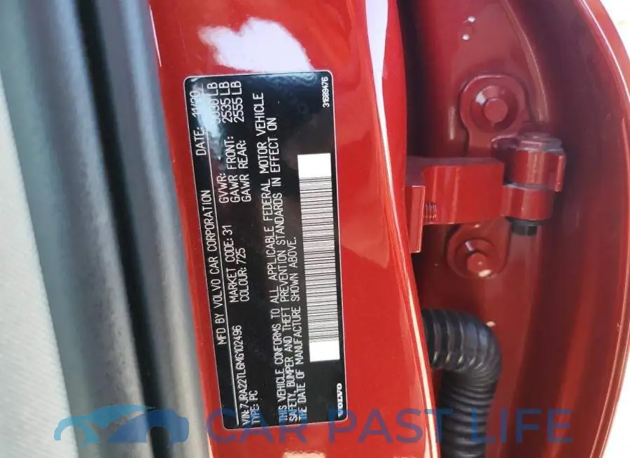 7JRA22TL6MG102496# 12