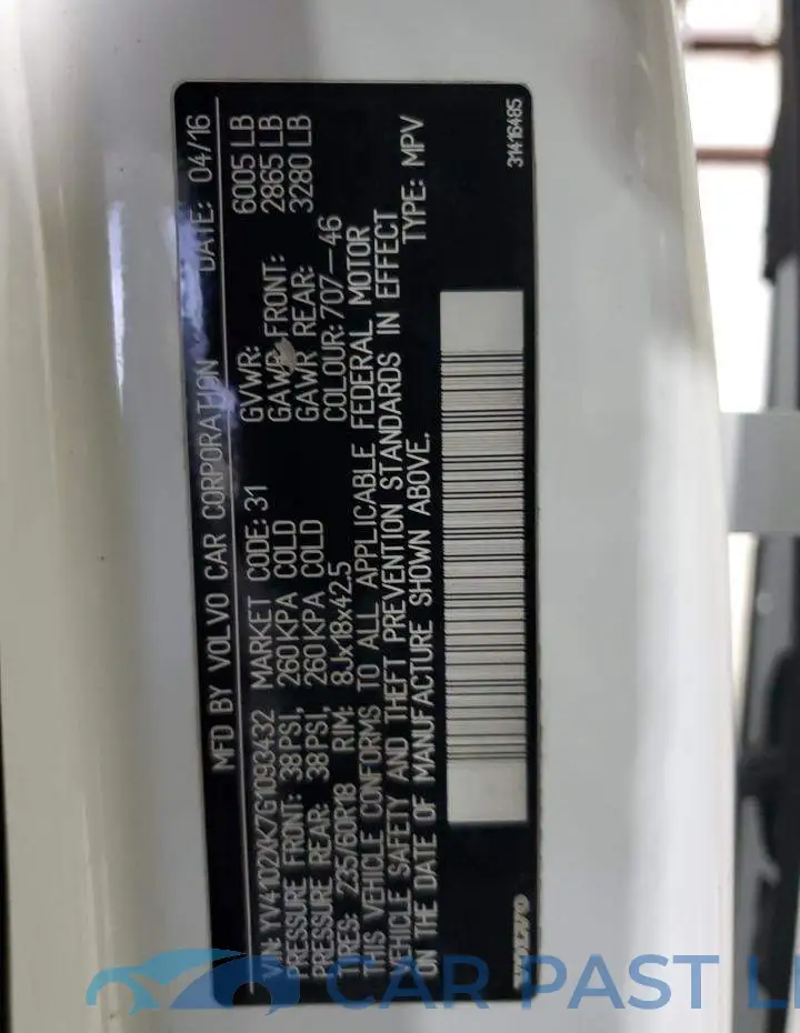 YV4102XK7G1093432# 13