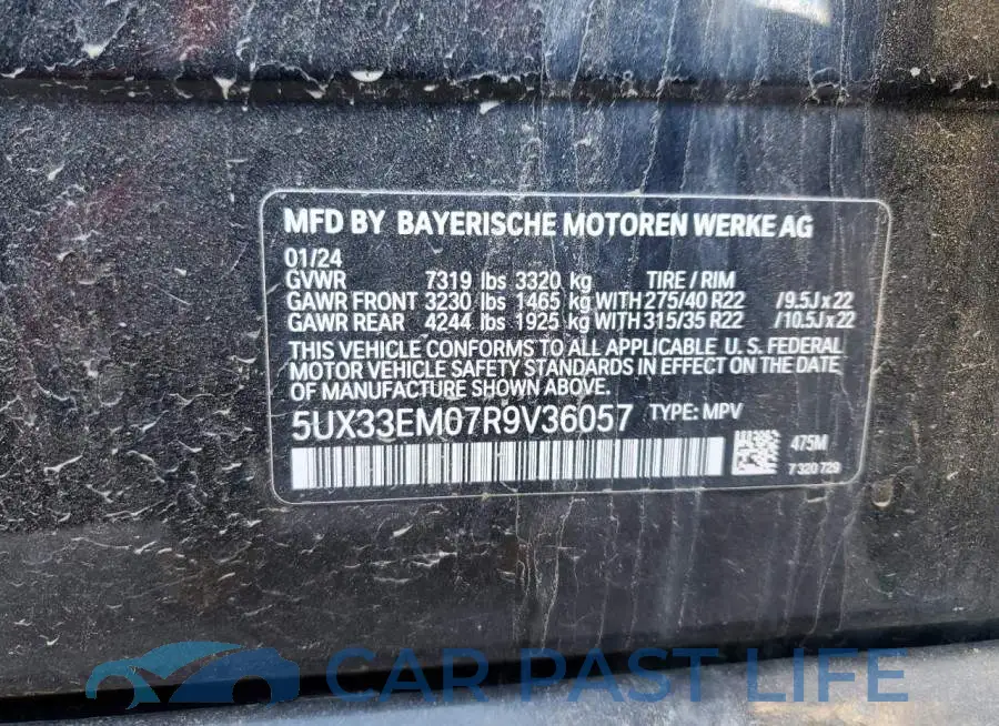 5UX33EM07R9V36057# 13