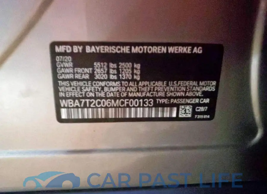 WBA7T2C06MCF00133# 13