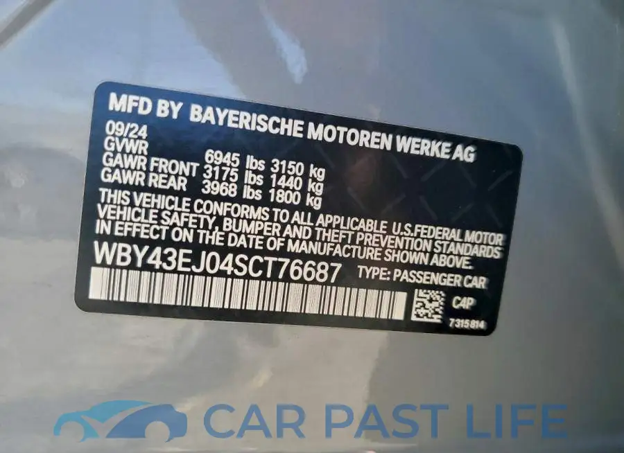WBY43EJ04SCT76687# 12