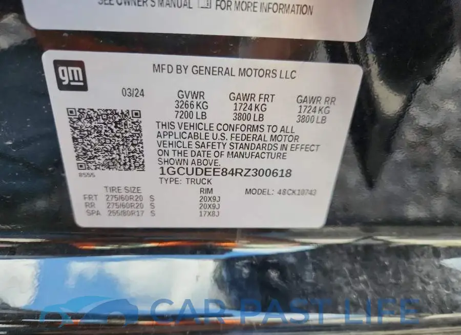 1GCUDEE84RZ300618# 12