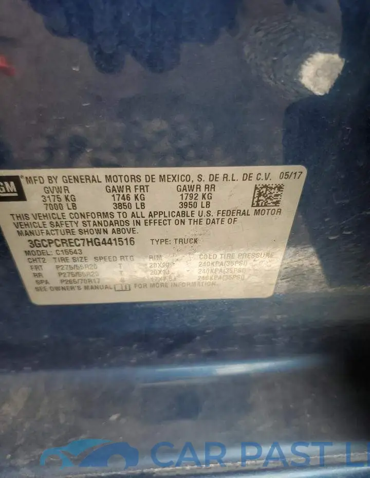 3GCPCREC7HG441516# 12