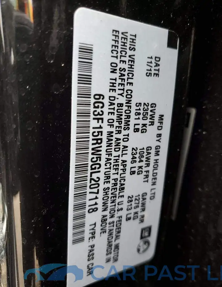 6G3F15RW5GL207118# 14