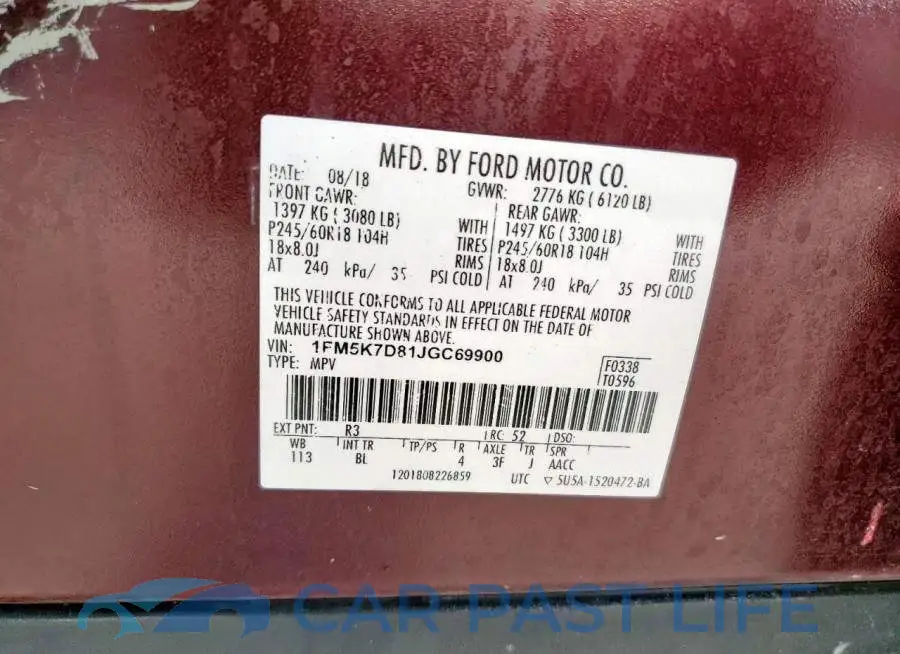1FM5K7D81JGC69900# 13