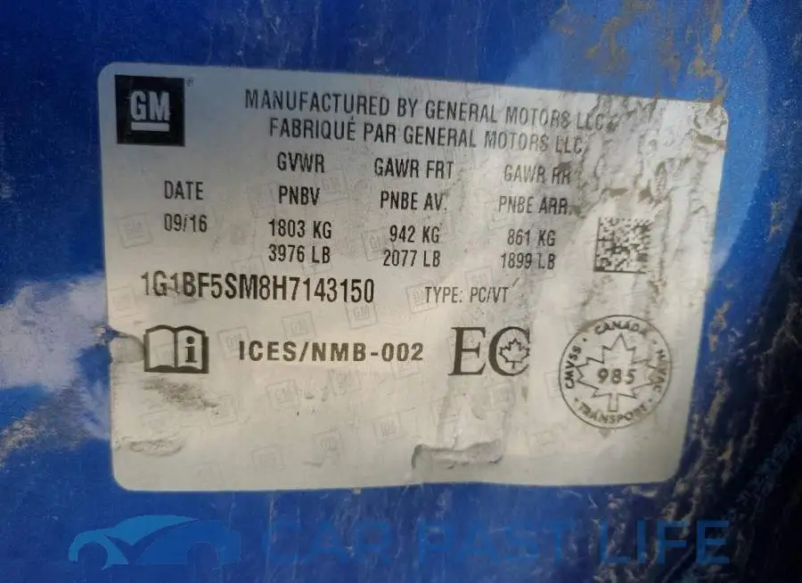 1G1BF5SM8H7143150# 12