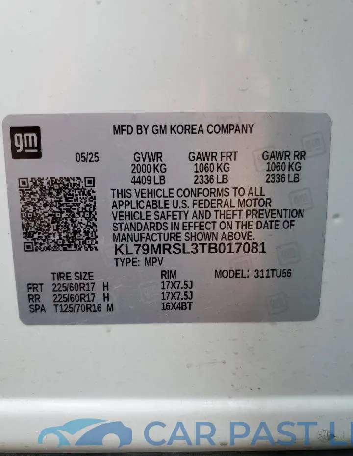KL79MRSL3TB017081# 13