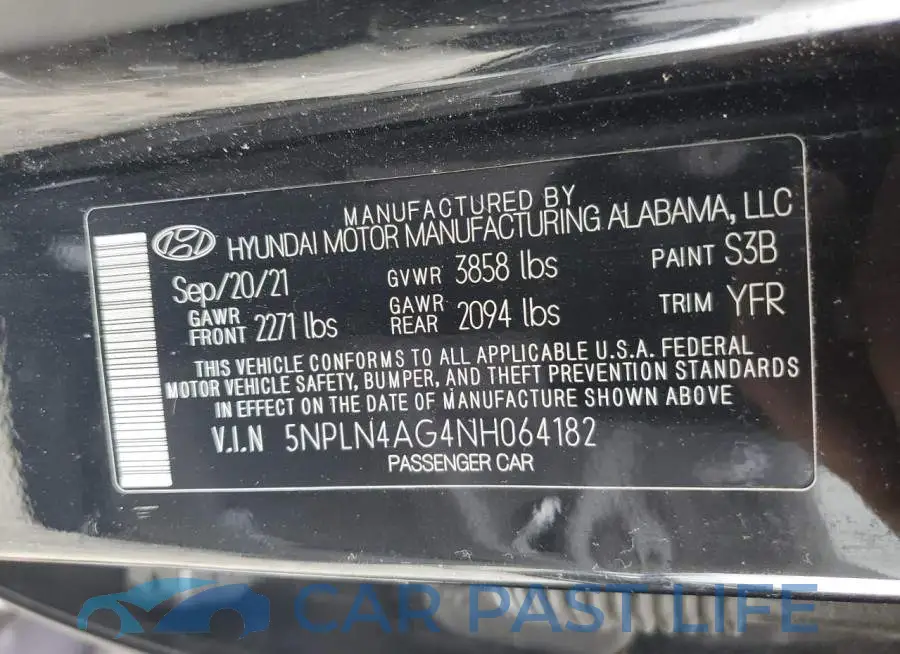 5NPLN4AG4NH064182# 13