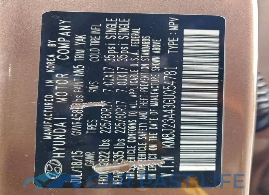 KM8J23A43GU054781# 14